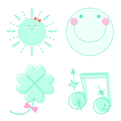 kawaii green emoji