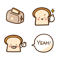 ゆる食パン　シンプルかわいいパンの絵文字