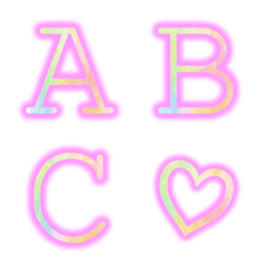 neon & gradation emoji pink2