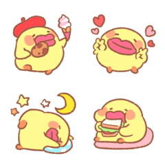 Pouty mouth chick emoji