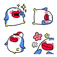 Pouty mouth penguin emoji