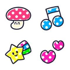 colorful dot emoji
