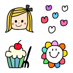 colorful girls emoji