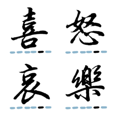 喜怒哀楽の漢字絵文字（その1）