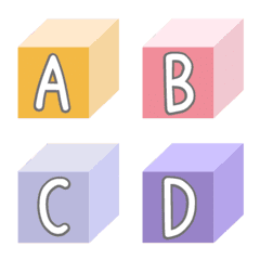 Cute cube English alphabet