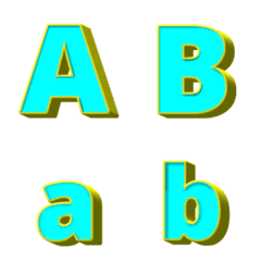 Decoration Emoji of simple letters 5