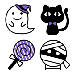 Dark and cute, Simple Halloween Emoji