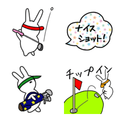 Rabbit who loves golf-Emoji