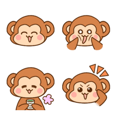 귀여운 원숭이 이모티콘