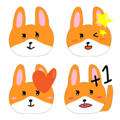 橘色兔子的日常表情貼