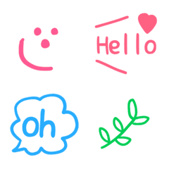 Colorful, simple, smile emoji