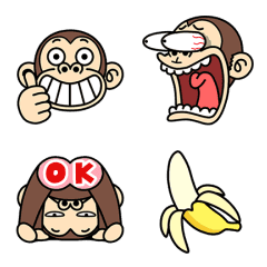 Emotikon Animasi Funny Monkey