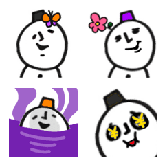 KAWAII mini emoji of snowman02