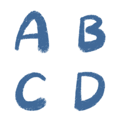 藍色油漆英文字母ABC