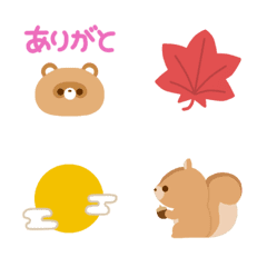 simple happy autumn emoji
