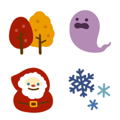 simple emoji autumn and winter colors
