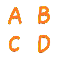 橘色的ABC英文字母
