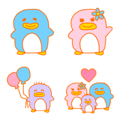 cute penguin's family emoji
