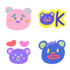 Colorful Bears Emojis