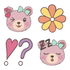 Pink cute bear Emoji