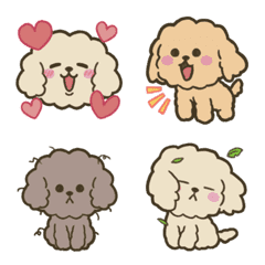 Fluffy cute toy poodle emoji