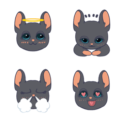 Chinchilla Frayja cute and happy emoji