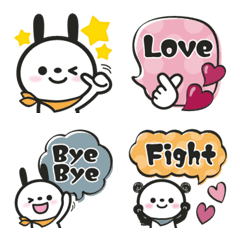 Rabbit & Panda Emoji22. Adult calm color