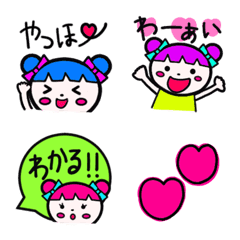 Colorful girl emoji!!