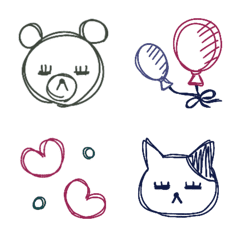 RAKUGAKI line drawing 2. animals!