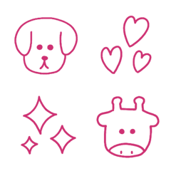 Very simple pink Emoji