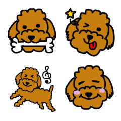 toy poodle kawaii emoji
