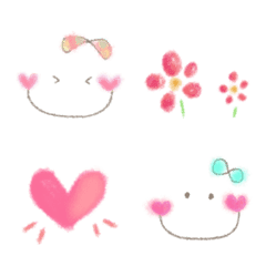 Heart flower colorful pastel smile emoji