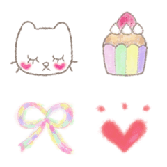 Heart colorful cat simple emoji