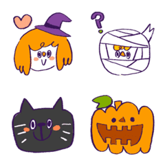 Happy  yuru-yuru Halloween emoji