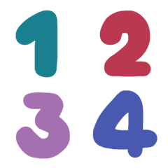 Number puffy colorful emoji