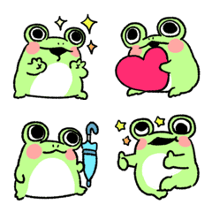 Vivid eyes frog emoji