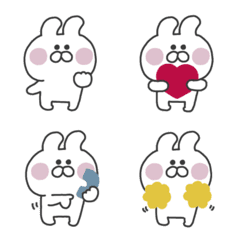 simple White Rabbit Emoji #1