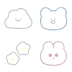 cute trendy cloud emoji