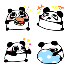 Vivid eyes panda emoji