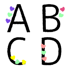 Alphabet + numbers2 A-Z.0-9(heart)