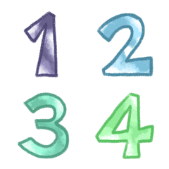 Rainbow Numbers Emoji