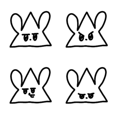 a triangle rabbits emoji