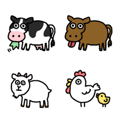 牧場の動物たち