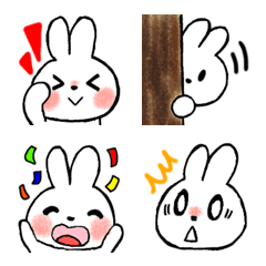 Emoji Kelinci Putih Sehari-hari
