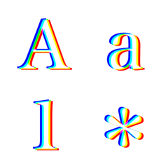 glitch emoji/white(alphanumeric)