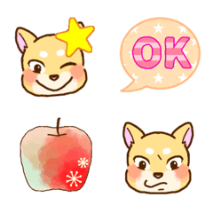 Cute Shiba Inu facial expression emoji