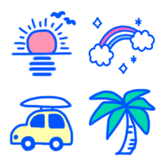 BLUE,summer emoji
