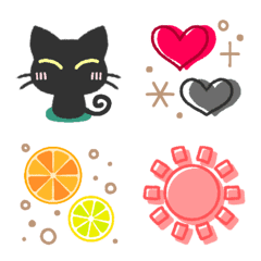 Black cat&Pretty Emoji