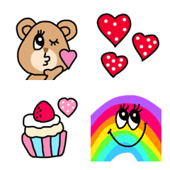 Colorful happy cute emoji