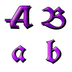 Decoration Emoji of simple letters 7